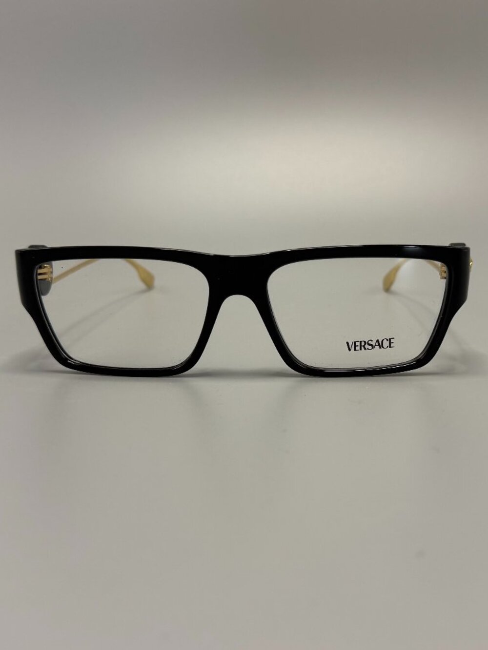 TITLE Versace MOD 3359 GB1 Black Gold Eyeglasses 56-16-140 Made in Italy